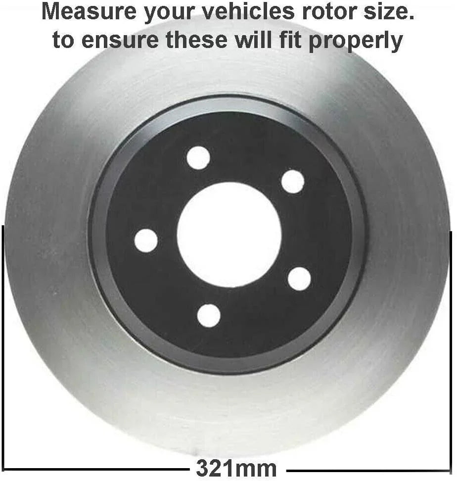 Stylish Detroit Axle - Front Brake Kit for Chevy GMC Equinox Impala Terrain Malibu Limited Buick Allure LaCrosse Regal 9-5 Drilled & Slotted Brake Rotors Ceramic Brakes Pads Replacement: 12.64" Rotor