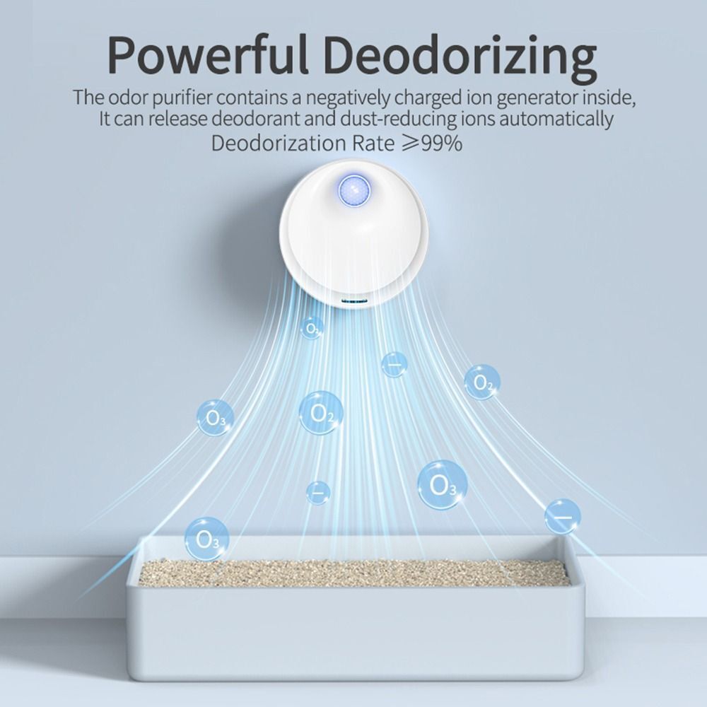 Pets Deodorization Rechargeable Deodorizer Air Cleaner Smart Cat Odor Purifier