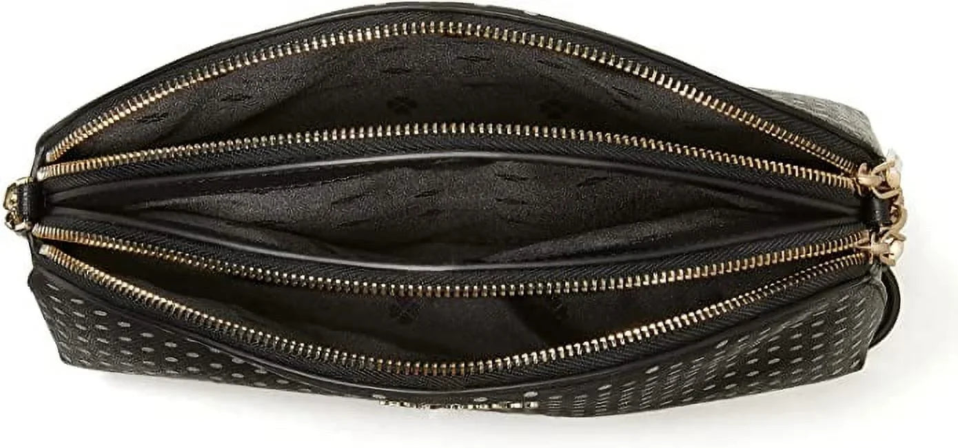 Stylish Kate Spade Women's New York Spencer Metallic Dots Double Zip Crossbody Bag