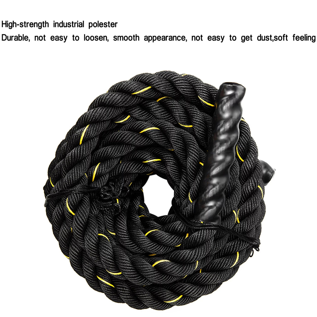 NK 49.2ft Length, Heavy Jump Rope Skipping Rope Workout Battle Ropes Total Body Workouts Power Improve Strength Building Muscle for Mens/Womens