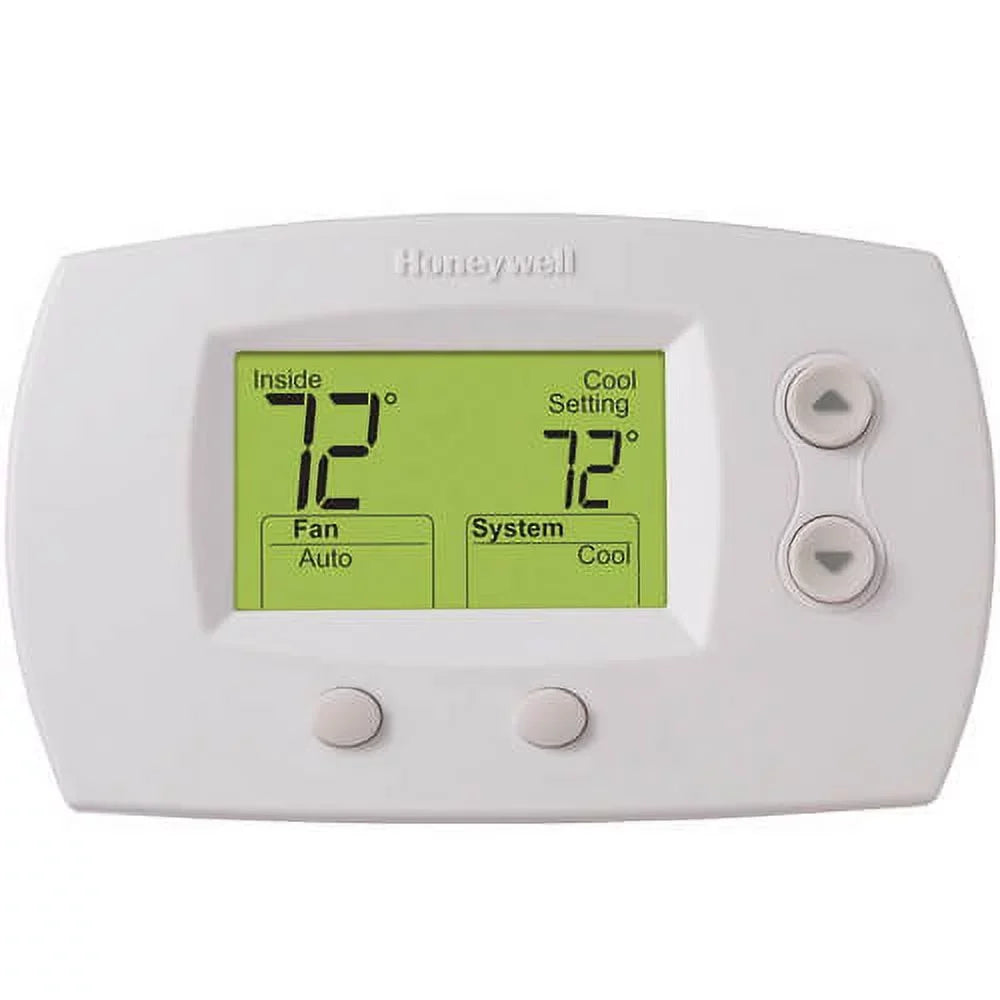 Stylish 5-Pack Honeywell TH5220D1029 Focuspro 5000 Non-Programmable 2 Heat and 2 Cooling Thermostat, Large Screen + LCD Cleaner