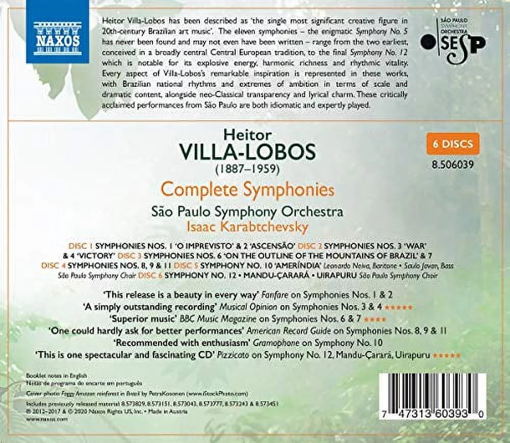 Stylish Villa-Lobos / Sao Paulo Symphony / Karabtchevsky - Complete Symphonies - Classical - CD