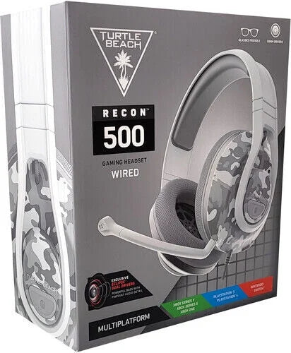 Turtle Beach Recon 500 Wired Gaming Headset - Arctic Camo [New ] PS 4, Playsta - Exclusive Design