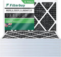 Stylish Filterbuy 16x20x1 MERV 8 Odor Eliminator Pleated HVAC AC Furnace Air Filters with Activated Carbon (12-Pack)