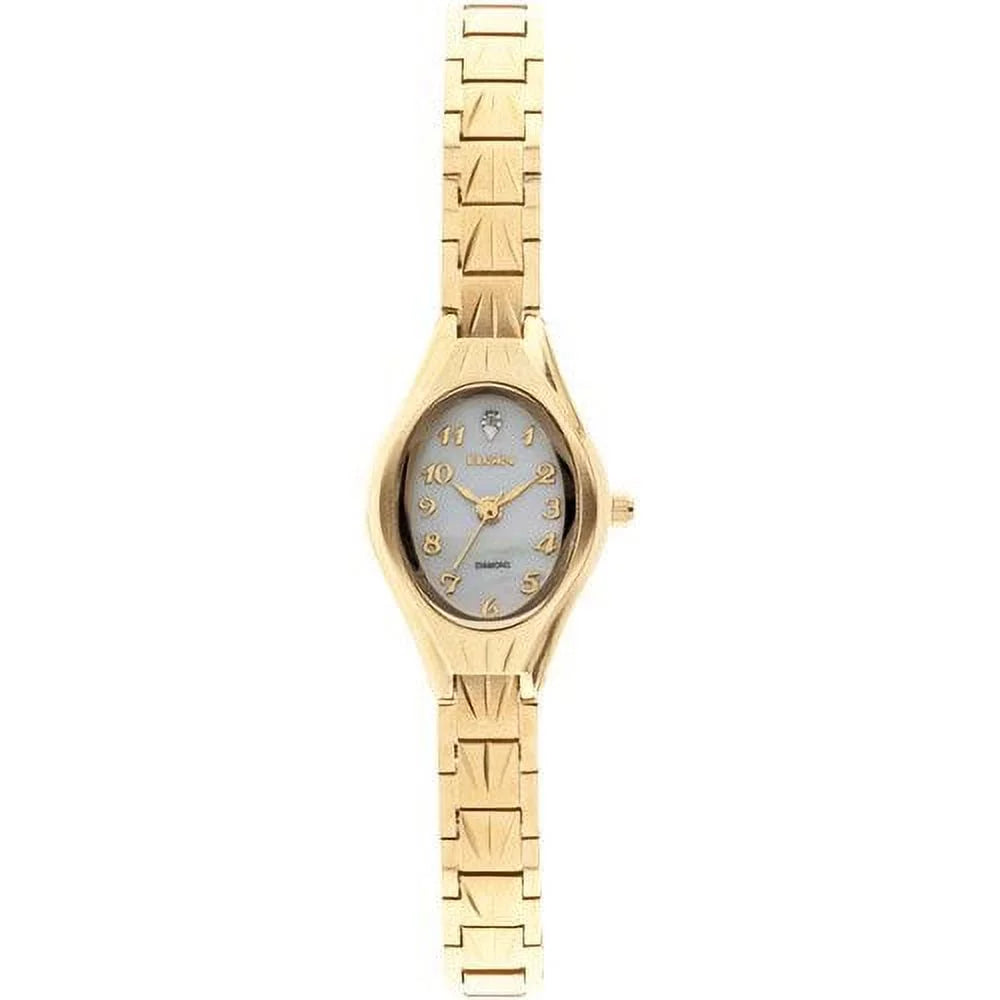 Elgin Adult Female Analog Watch in Gold with Oval Dial Stainless Steel(EG9759) - Exclusive Design