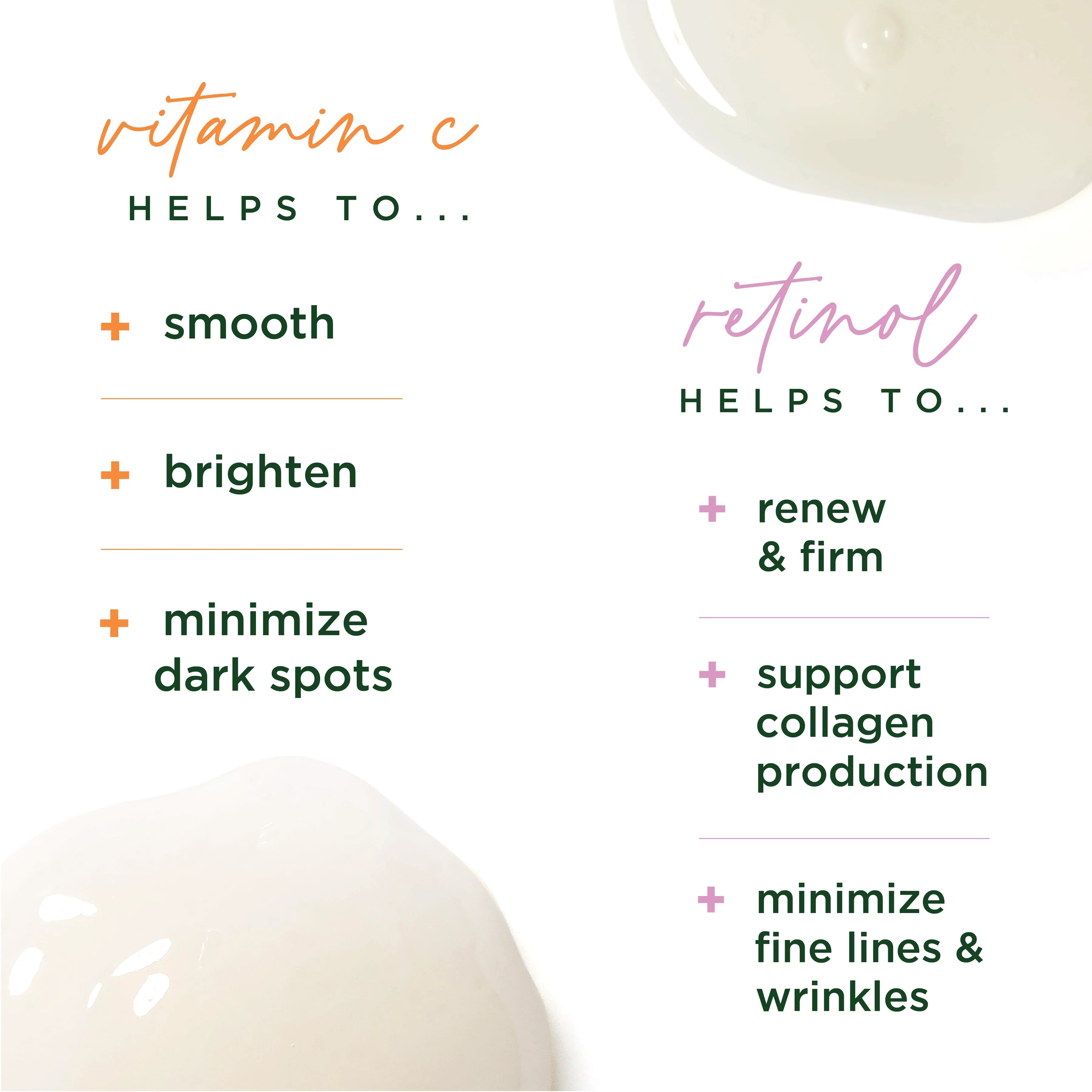 Tree of Life Vitamin C Serum and Retinol Serum for Brightening and Firming, Turn Back Time Facial Serum Combo Pack; 2 Count x 1 Fl Oz