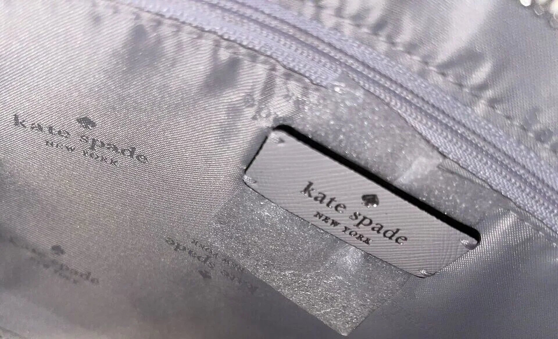 Stylish Kate Spade Madison Medium Platinum Grey Colorblock Leather Satchel Bag Purse KC621