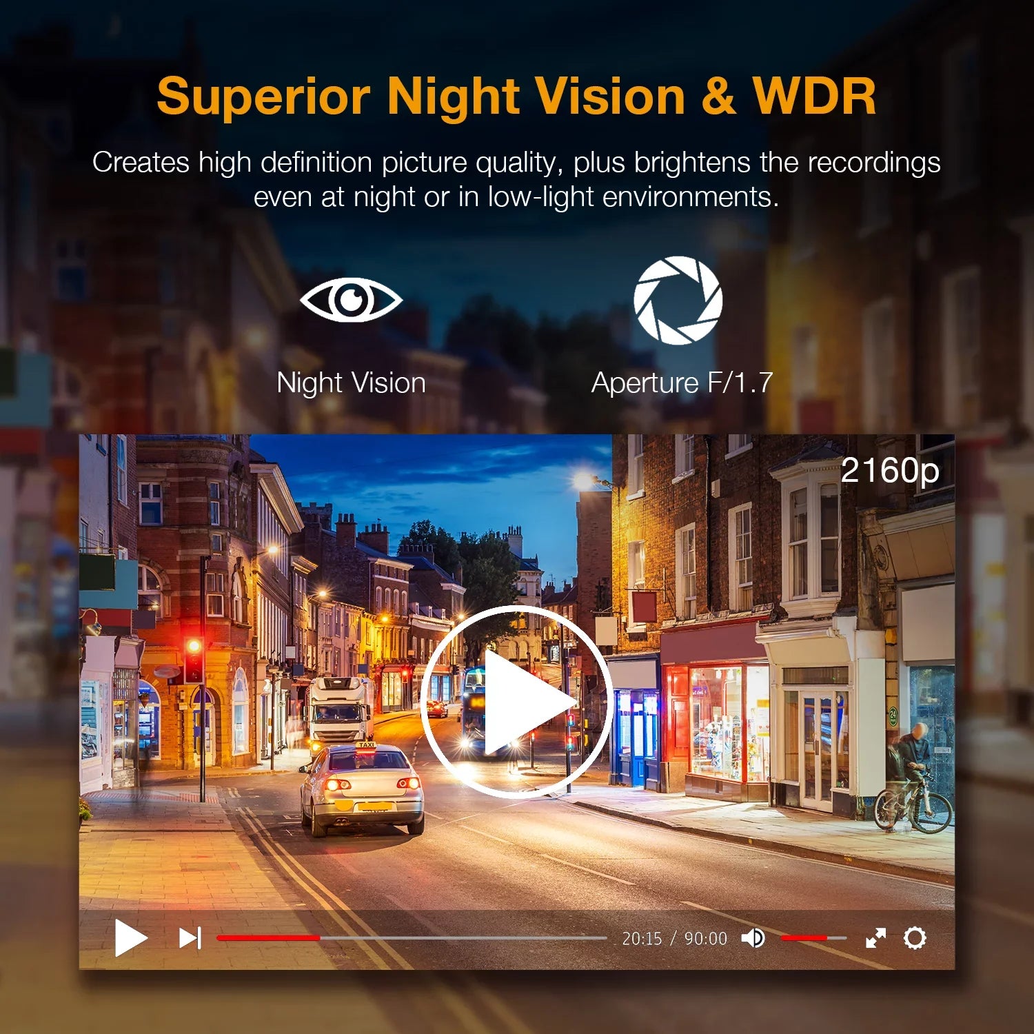 Rexing V1GW-4K Ultra HD Car Dash Cam w/Wi-Fi and GPS - Exclusive Design