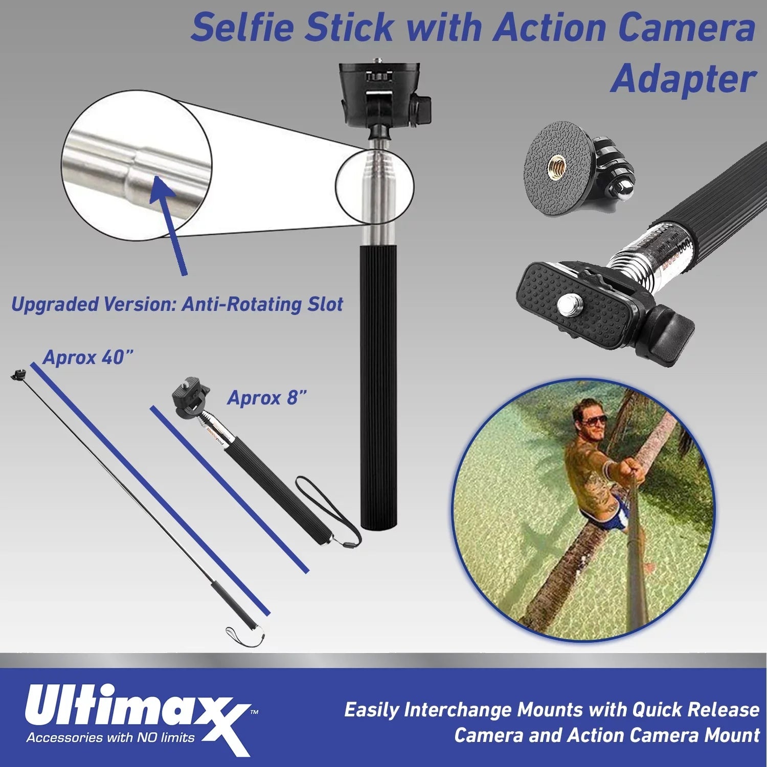 Stylish Ultimaxx Starter Insta360 GO 2 Action Camera Bundle - Includes: Action Camera Frame Adapter, Selfie-Stick, Floating Wrist Strap & Much More