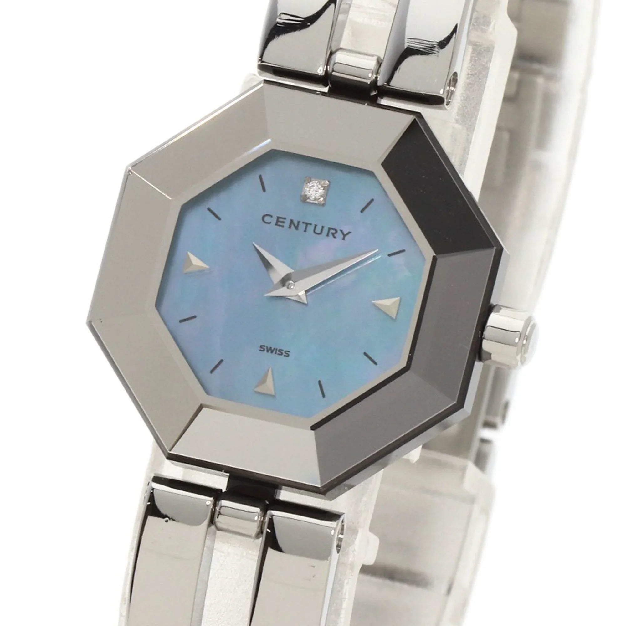Stylish Pre-Owned Century Time Gem Watch Stainless Steel/SS Ladies CENTURY (Good)