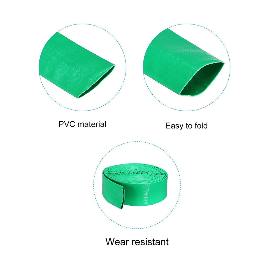 Backwash Hose 2" Dia 25ft 0.3MPa High Pressure PVC Reinforced Discharge Hoses for Swimming Pool - Exclusive Design