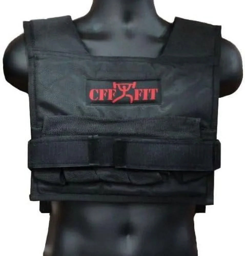CFF Adjustable Weighted Short Vest 22 Lbs (10 Kg) - Great for Running & Fireman Training