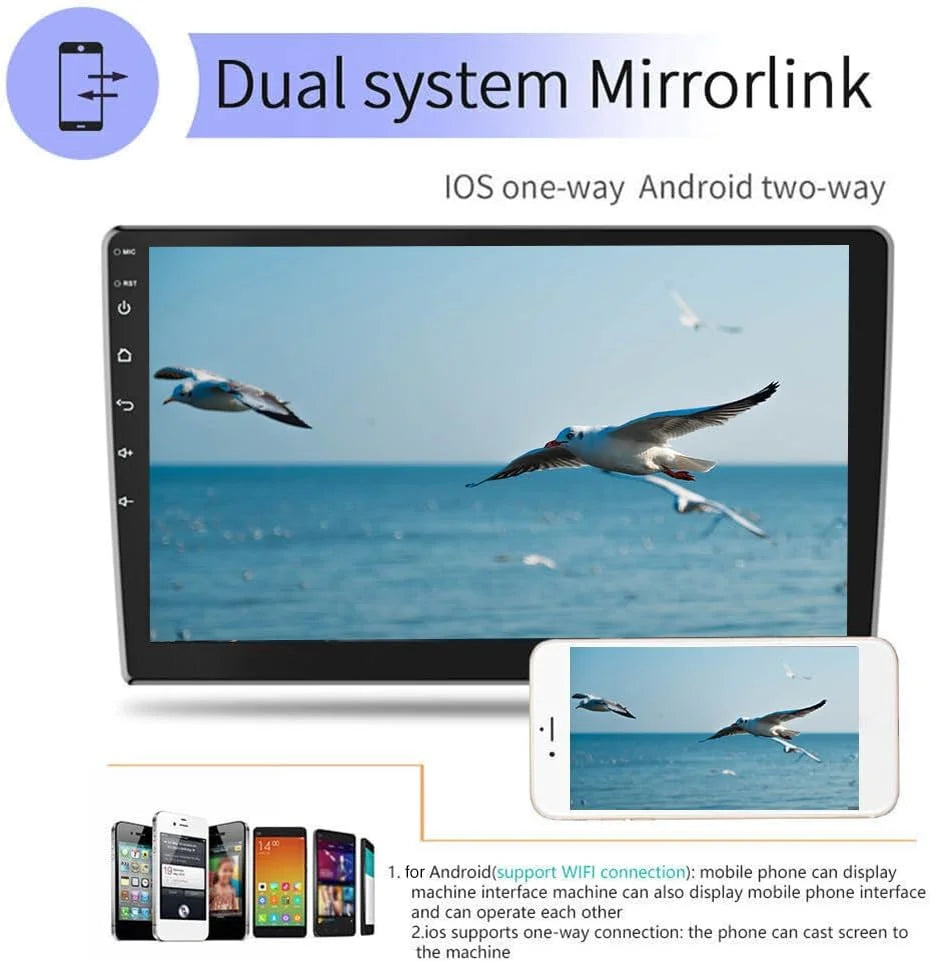 Stylish THONZER Android 11.0 Double Din Car Stereo for Toyot-a Camry 2000-2006 9 Inch HD Touchscreen in-Dash GPS Navigation with CarPlay Android Auto Bluetooth/FM Radio/RDS/WiFi/Mirror-Link(2G+32G)
