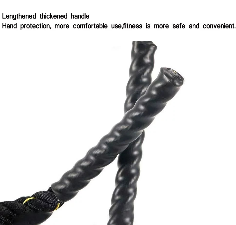 NK 49.2ft Length, Heavy Jump Rope Skipping Rope Workout Battle Ropes Total Body Workouts Power Improve Strength Building Muscle for Mens/Womens