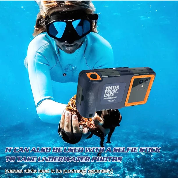 UrbanX Professional [15m/50ft] Swimming Diving Surfing Snorkeling Photo Video Waterproof Protective Case Underwater Housing for Motorola Moto G100 And all Phones Up to 6.9 Inch LCD with Lanyard