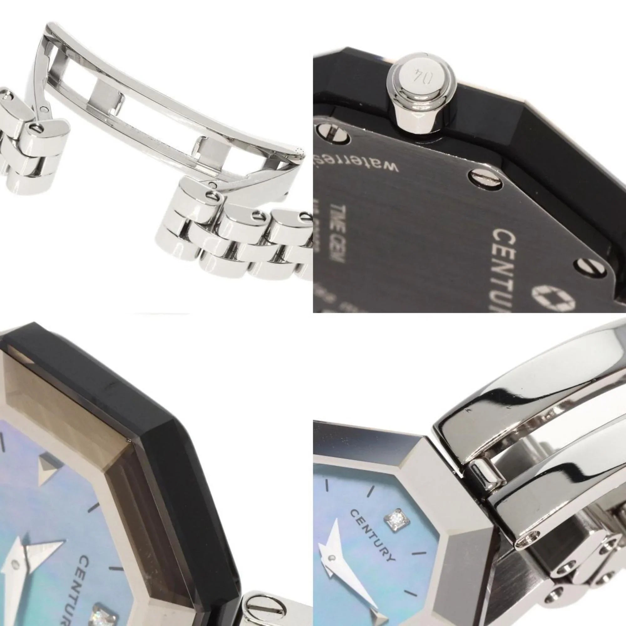Stylish Pre-Owned Century Time Gem Watch Stainless Steel/SS Ladies CENTURY (Good)
