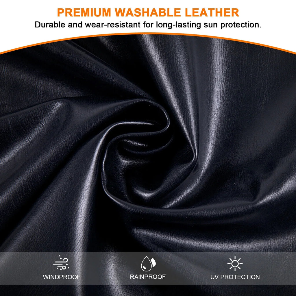 Stylish Soft Top Bikini Top Cover for Jeep Wrangler JK 2007-2017 2-Door Extended PU Leather Anti-UV Top Roof Black