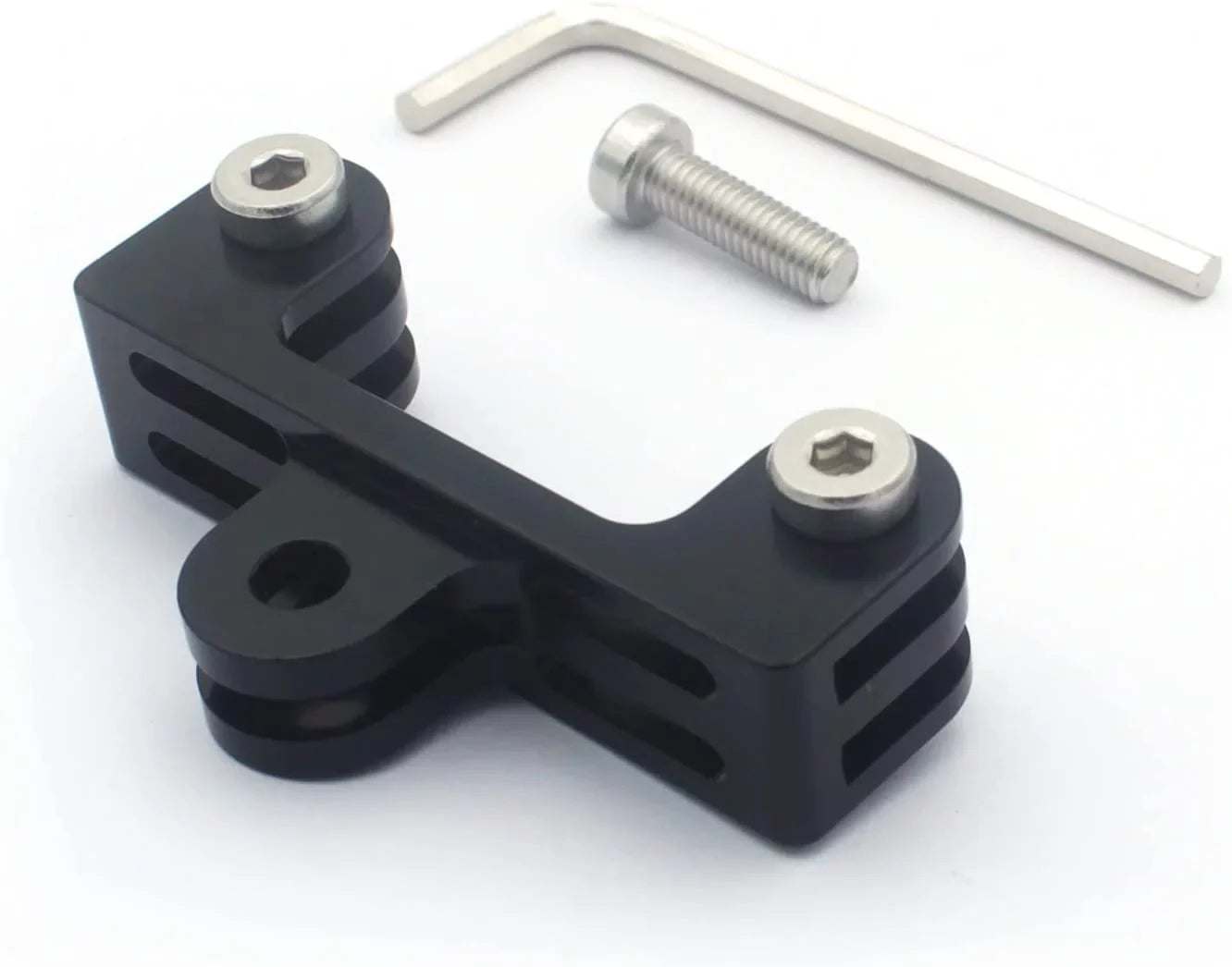 Aluminum Twin Dual Mount Adapter for GoPro Hero 10/9/8/7/(2018)/6/5/4 Black,Hero 3+,DJI Osmo Action,AKASO/Campark/YI - Exclusive Design
