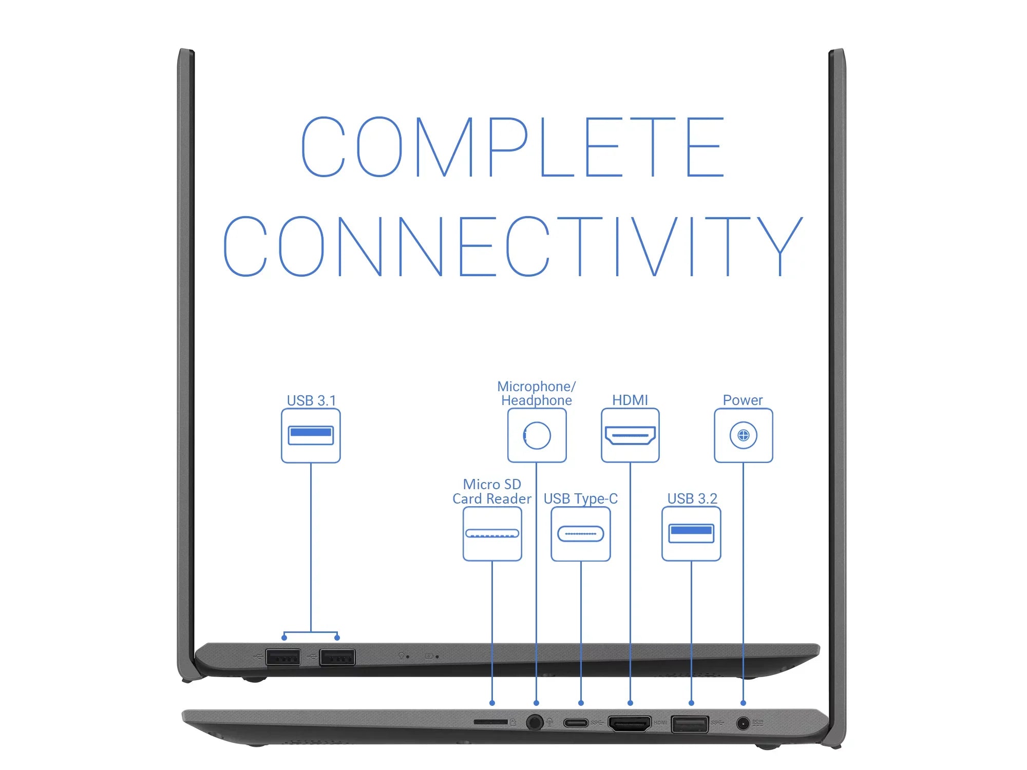 Vivobook X512JA Laptop, 15.6" FHD Display, i7-1065G7 Upto 3.9GHz, 20GB RAM, 512GB NVMe SSD + 500GB HDD, HDMI, Card Reader, Wi-Fi, Bluetooth, Windows 10 Pro S
