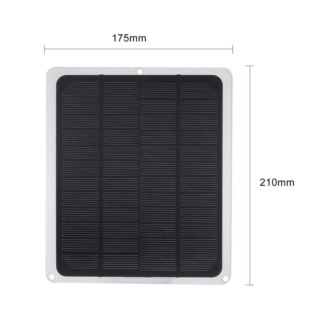 Stylish DC12V 10W Solar Panel with USB Port Car Chargers Charge for 12V-Battery Portable Completed Accessories for Outdoor Camping Hiking Fishing Climbing