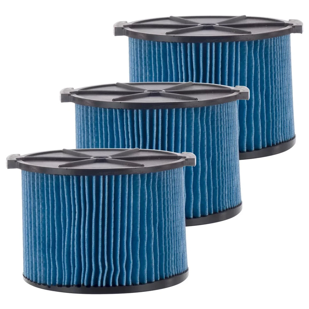 Stylish 3 Pack VF3500 3-Layer Fine Dust Cartridge Filter Replacement Part 26643 Compatible with RIDGID 3-4.5 Gallon Wet & Dry Portable Vacuums
