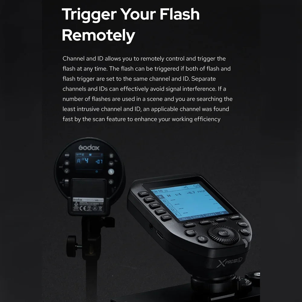 Godox XPROII-L 2.4G Wireless Flash Trigger TTL Autoflash 18000s HSS Large LCD Screen 32 Channels 16 Groups Replacement for Leica Cameras - Exclusive Design