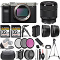 Sony a7C Camera (Silver) +28-70mm f/3.5-5.6 OSS Lens +3 PC Filter +64GB