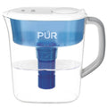 PLUS 11 Cup Water Pitcher Filtration System White/Blue PPT110WA