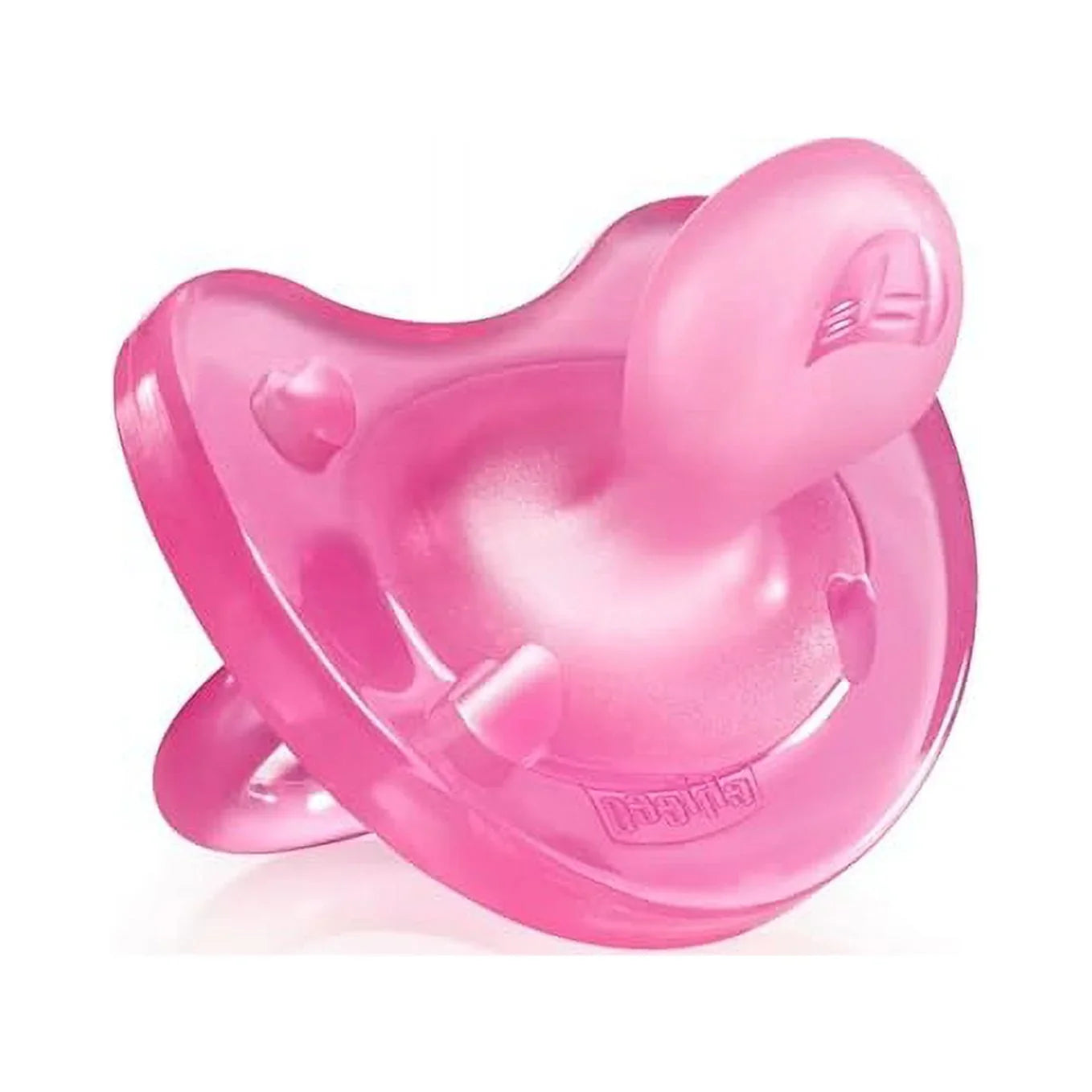 Stylish Chicco Physio Soft Baby Soother with Unique Shape to Support Psychological Breathing, Teether & Pacifier for Toddlers, BPA Free, 16-36M (Pink)