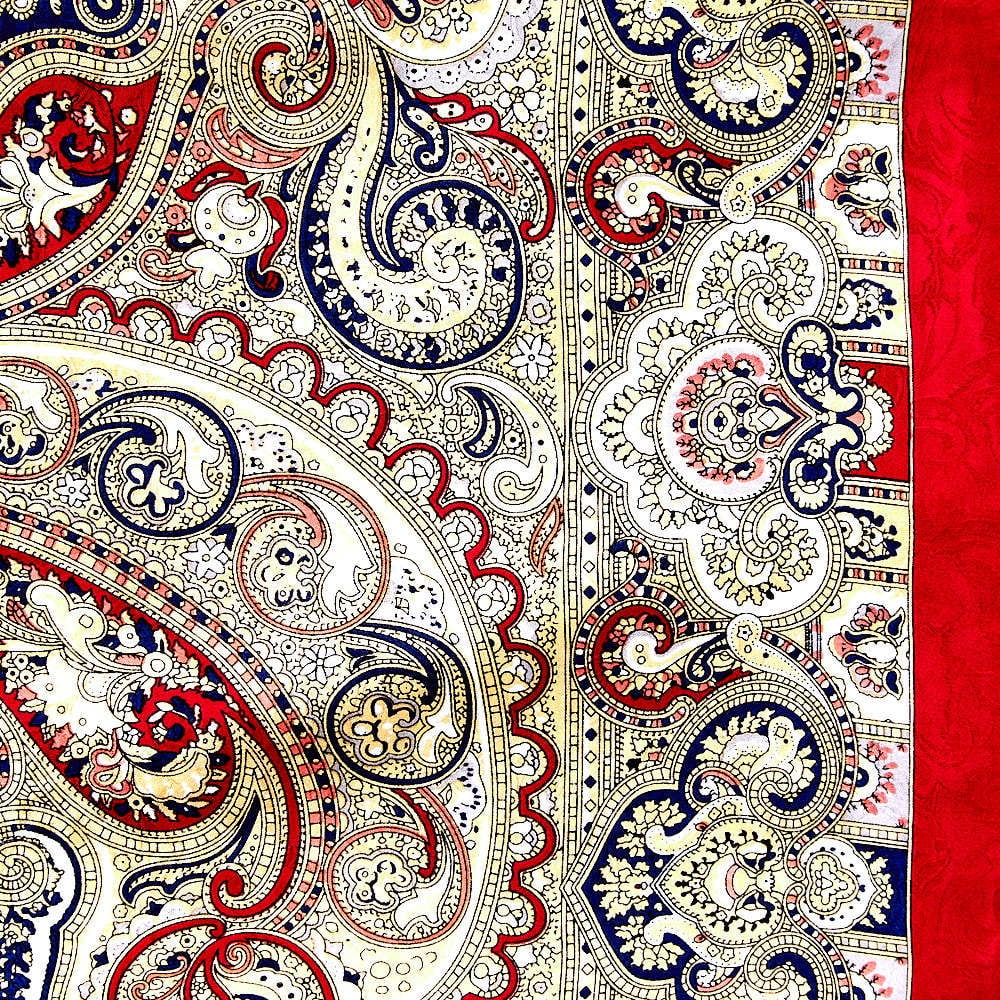 Paisley Scarlet Brown Wild Rag - Exclusive Design
