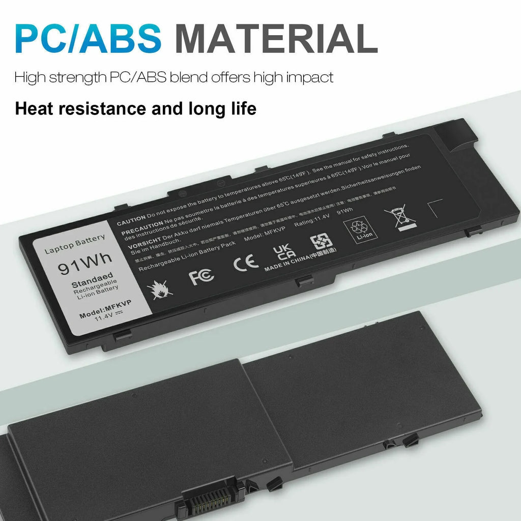 Battery MFKVP For Precision 15 7510 7520 7710 7720 M7510 M7710 TWCPG 0FNY7