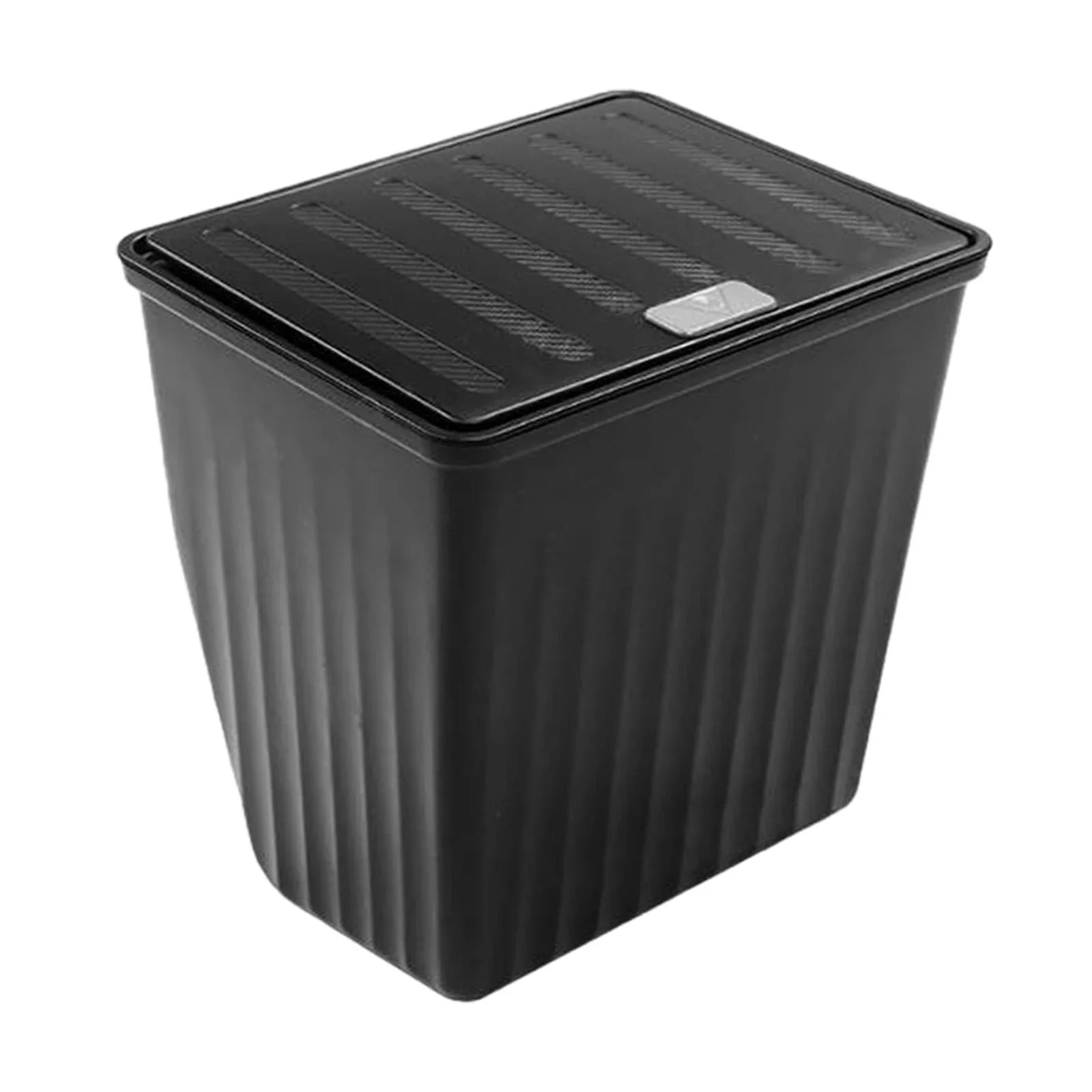 Stylish Car Trash Bin Backseat Storage Box Easy to Install with Lid Rear Center Console Organizer Car Seat Trash Can for Model Y