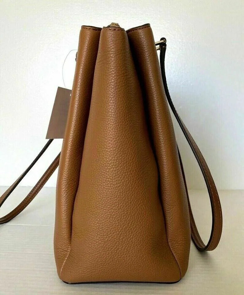 Kate Spade Monet Large 3-Compartment Brown Leather Tote WKRU6948 NWT $399 - Exclusive Design