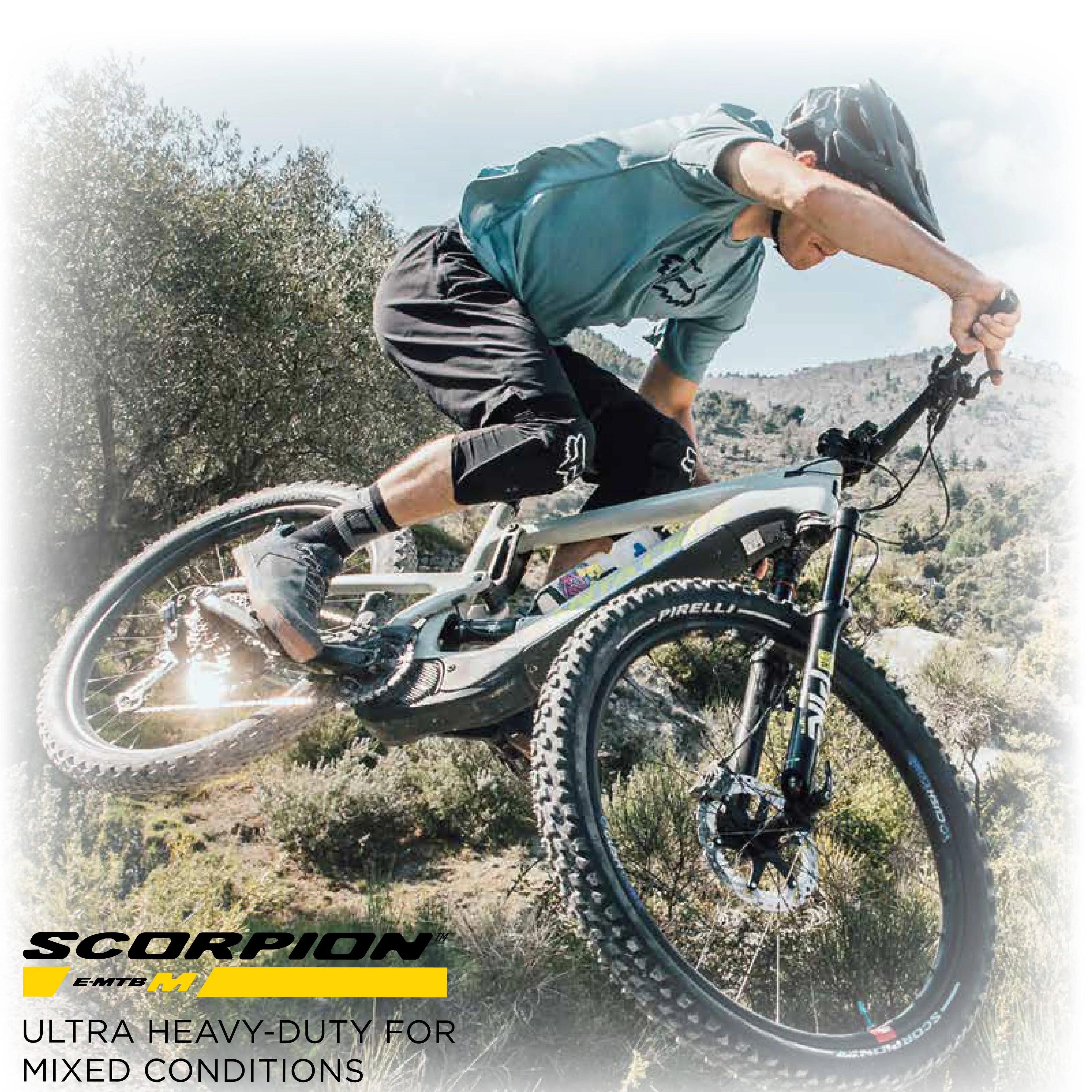 Pirelli Scorpion E-MTB M 27.5 x 2.6 Mountain Bicycle Tire, Versatile E-Mountain Bike Tire for Trail and Enduro Use, Mixed Terrain, E-Bike MTB, Tubeless Ready Clincher TLR + SmarTUBE 23/32-622