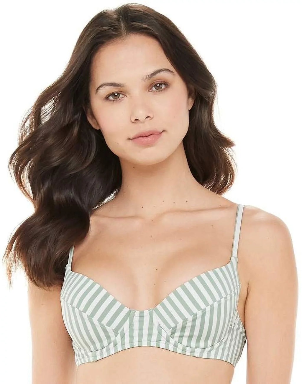 WeWoreWhat JADEITE Striped Lydia Underwire Bikini Swim Top, US X-Large