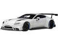 Stylish 2018 Aston Martin Vantage GTE Le Mans PRO White with Carbon Accents 1/18 Model Car by Autoart