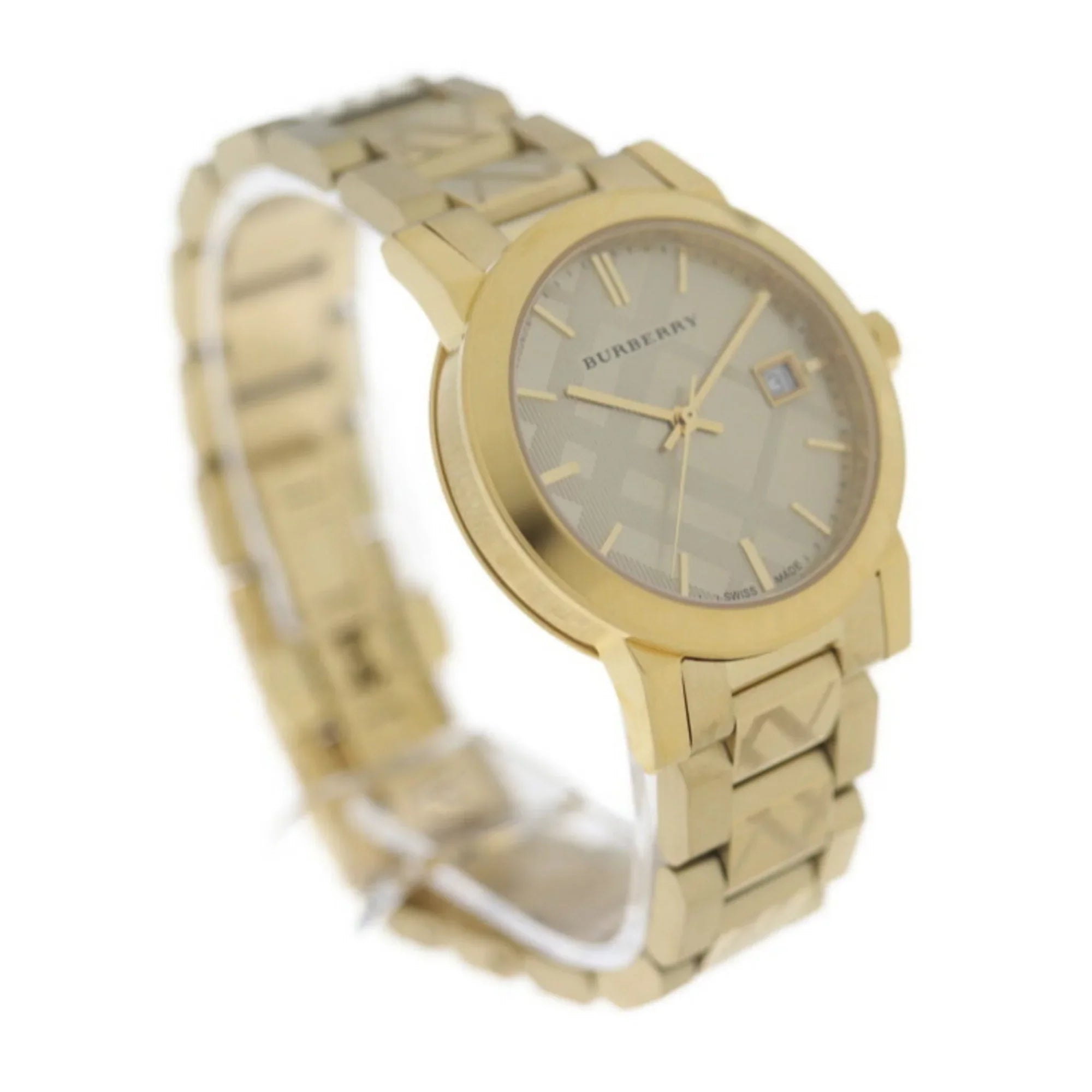 Pre-Owned BURBERRY Burberry THE CITY watch BU9145 stainless steel gold (Like New) - Exclusive Design