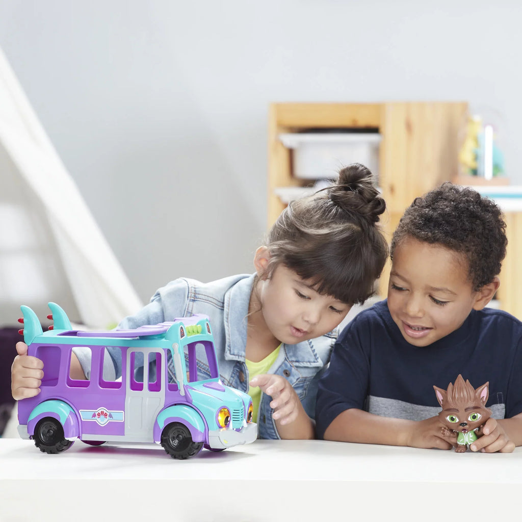Netflix Super Monsters GrrBus Monster Bus Toy with Lamps, Sounds, and Music Ages 3 and Up