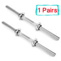 Stylish SAYFUT 17.77''/ 45cm Threaded Dumbbell Handles/ Adjustable Dumbbell Bar Handles - Fit 1 inch Standard Weight Plate - Weightlifting Accessories, Hex nut