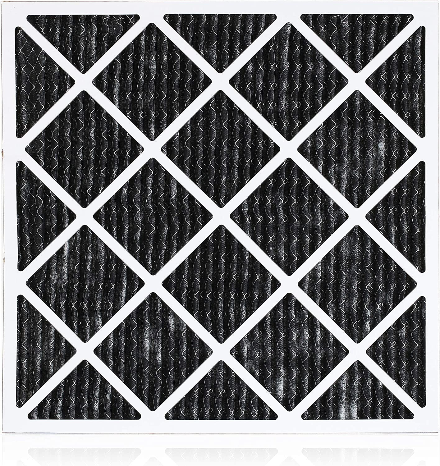 Filterbuy 16x20x1 MERV 8 Odor Eliminator Pleated HVAC AC Furnace Air Filters with Activated Carbon (3-Pack)