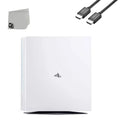 Sony PlayStation 4 Pro 1TB Only White Gaming Console with HDMI Cable BOLT AXTION Bundle Like New - Exclusive Design