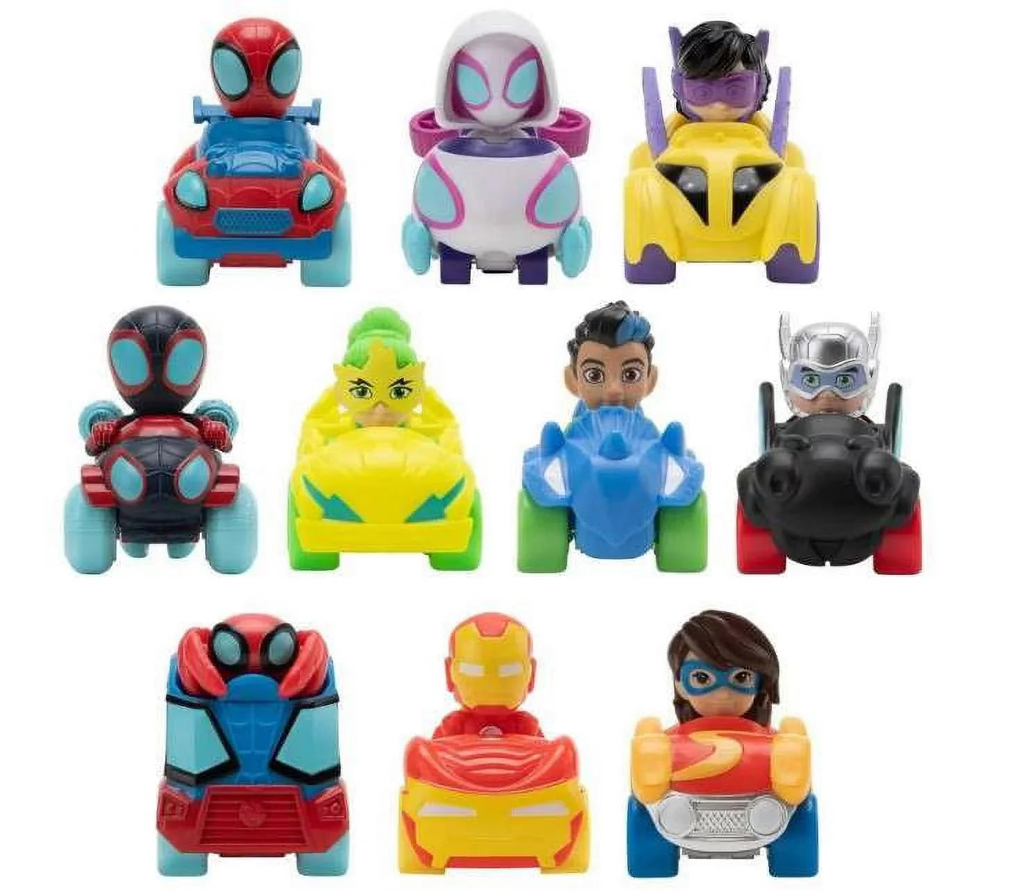 Marvel Spidey & His Amazing Friends Amazing Minis Vehicle 10-Pack (2022 Version) - Exclusive Design