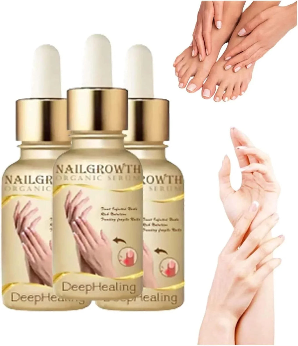 3PCS Nail Growth Deep Healing Organic Serum, Nail Growth Nail Serum, Reconstrux Nail Growth, Nail Growth and Strengthening Serum, Nail Serum for Growth and Repair for Damaged Nails - Exclusive Design