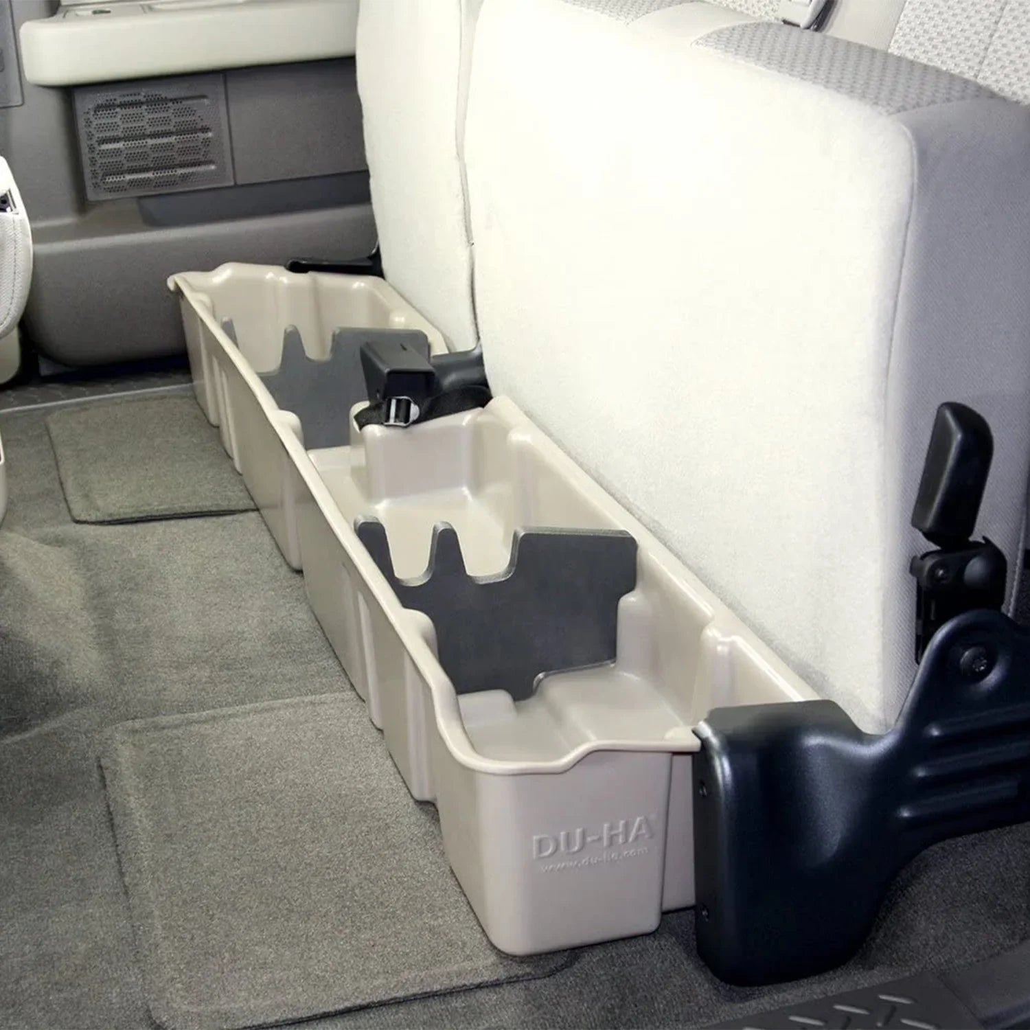 DU-HA 20096 DU-HA Underseat Storage; Incl. Gun Rack/Organizer; Vehicles w/o Factory Subwoofer; Gray; Fits select: 2013-2014 FORD F150 SUPER CAB, 2011-2012 FORD F150