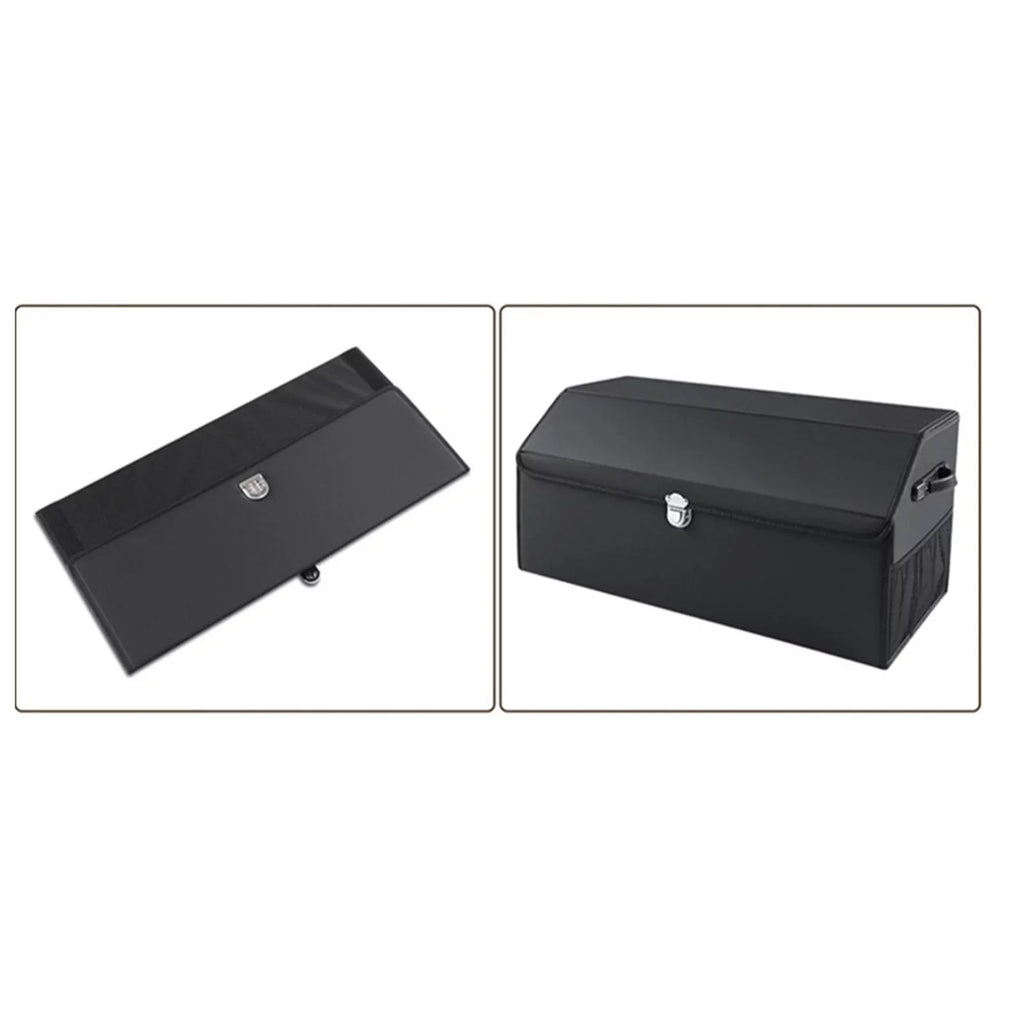 Stylish Car Trunk Organizer Dustproof with Handles Foldable Car Storage Box Bin for Cars L