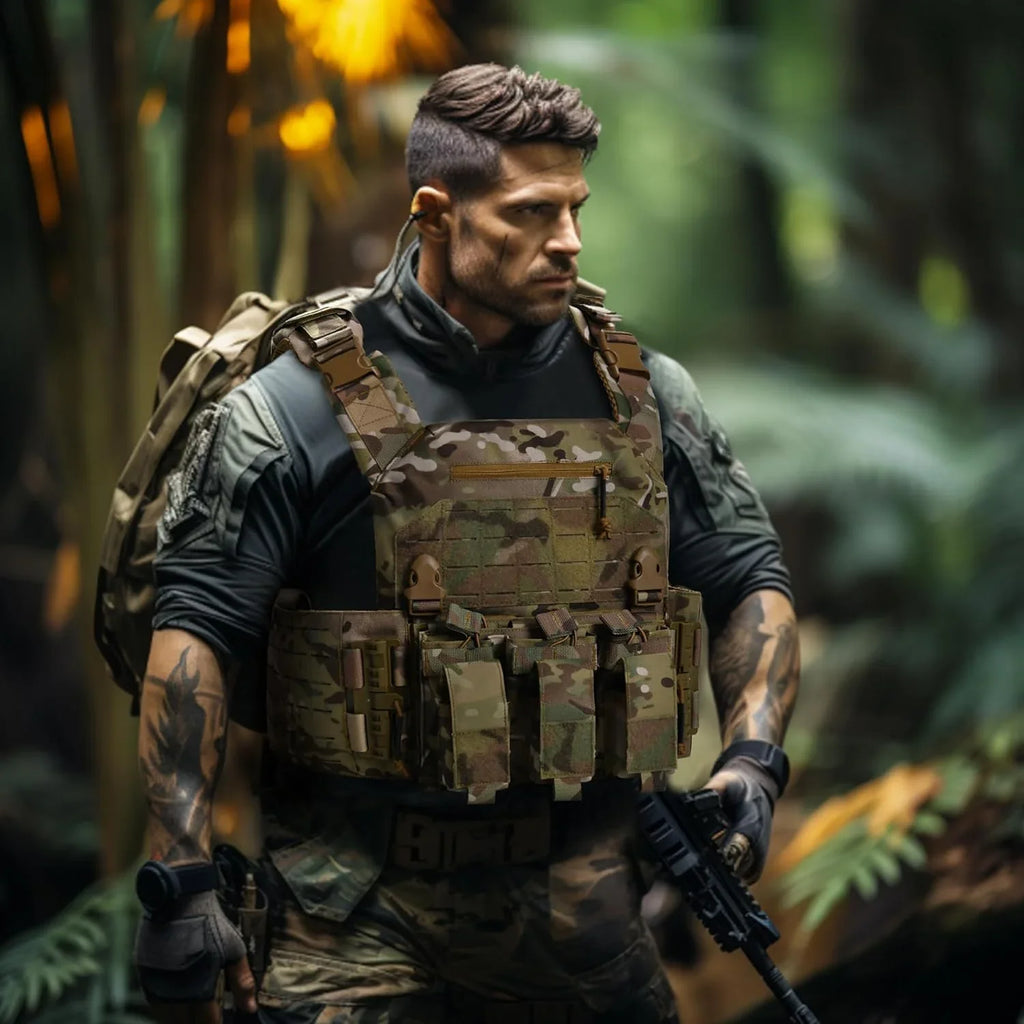 Quick Release Lightweight Vest Adjustable Breathable Weighted Vest for Hunting/Training/Game - Exclusive Design