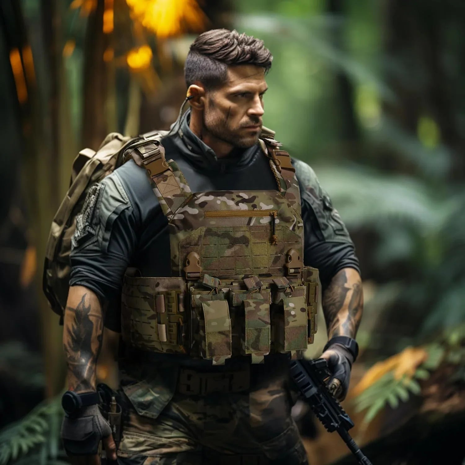 Quick Release Lightweight Vest Adjustable Breathable Weighted Vest for Hunting/Training/Game - Exclusive Design