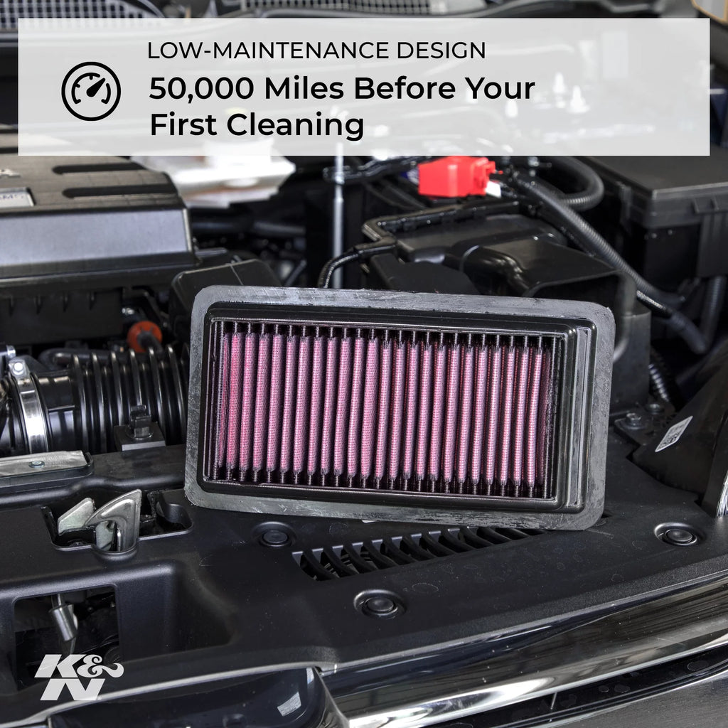 Stylish K&N Engine Air Filter: High Performance, Premium, Washable, Replacement Filter: 2006-2012 FORD/MERCURY (Fusion, Milan), 33-2357