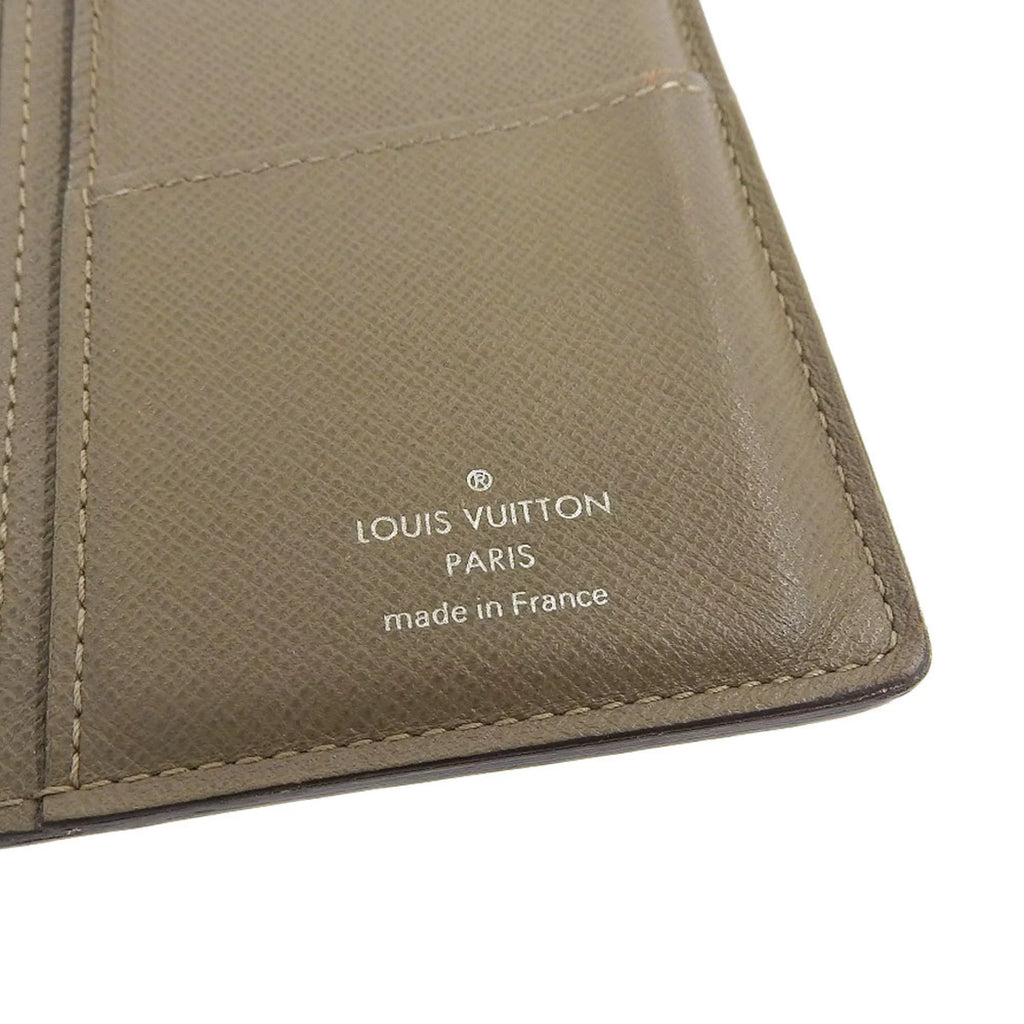 Stylish Pre-Owned Louis Vuitton LOUIS VUITTON Taiga Portefeuille Brother Bifold Long Wallet Ural M32807 (Good)