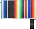 Stylish Bestwell Mexican Serape Blanket Stripes Beach Towel Oversized Towel Blanket, Thin Lightweight Microfiber Sand Free Quick Dry Towel, 30âX60â Multipurpose Pool Bath Yoga Swim Shower Towel